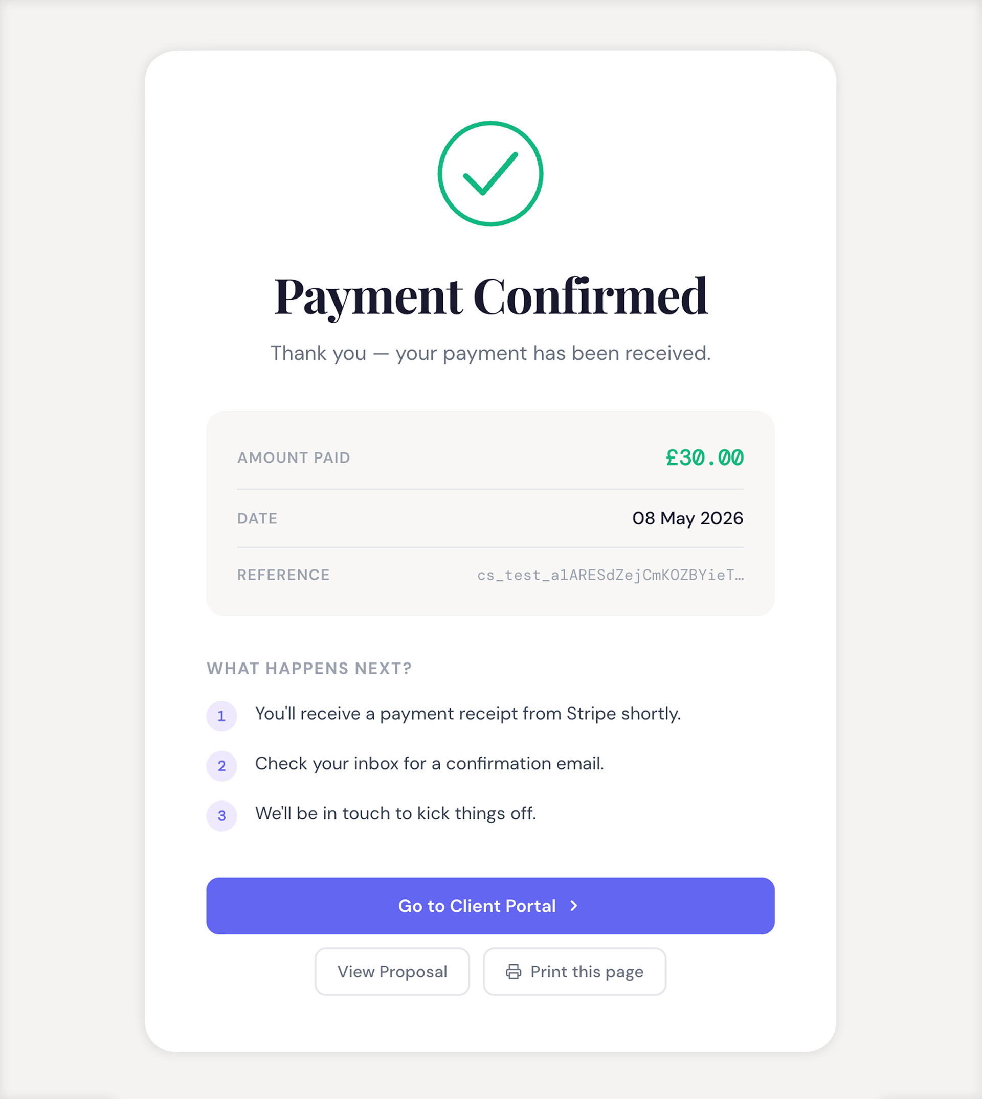 Wordpress plugin Client Octopus payment confirmation
